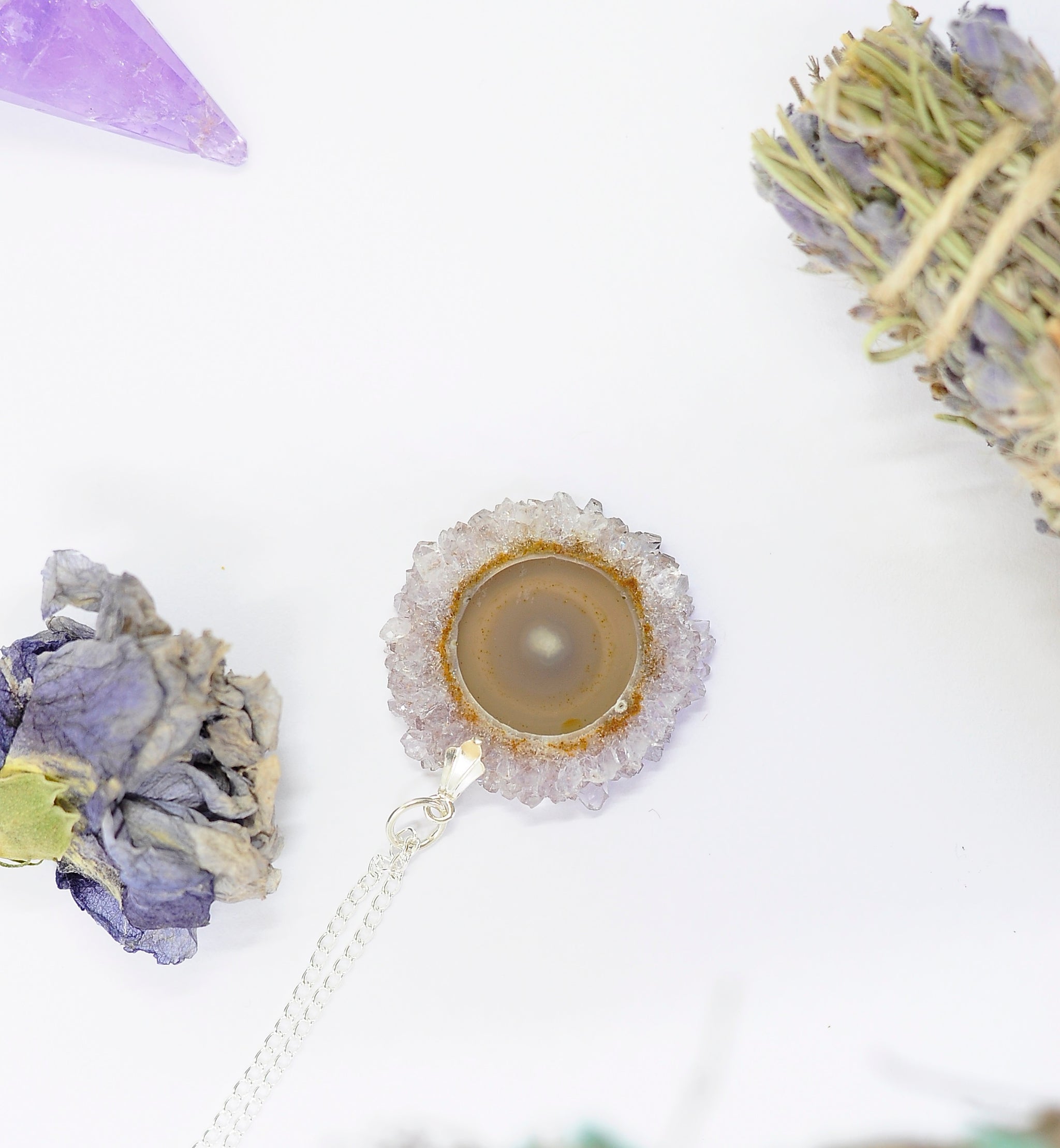 Estalactita flor Amatista | Plata